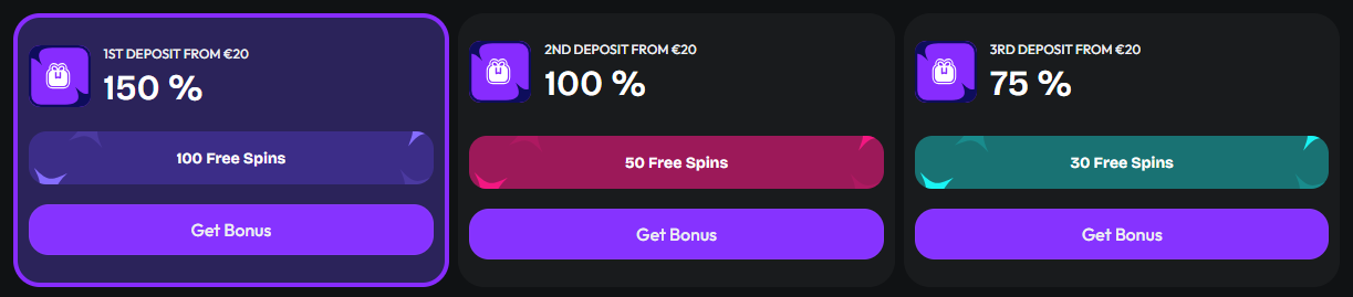 HiSpin Bonus-Übersicht